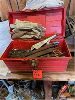 Red Poly Tool Box & Tools