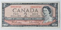 1954 CAD $2 REPLACEMENT Banknote