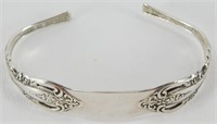Vintage 1970 Sterling Silver Cuff Bracelet -