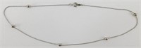 Vintage Sterling Silver Choker Necklace - 3.3