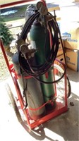 Acetylene Oxygen Tanks, Hoses, Cutting Torch With