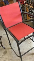 2 Red Fabric Directors Chairs