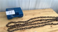 12 ft Chain With Hooks On Both Ends, With Case