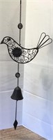 BLACK IRON CHICKEN HANGING CHIME/BELL