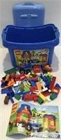 LEGO BLUE BUCKET WITH LEGOS