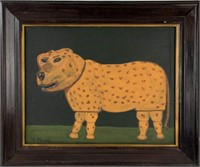 Folk Art Painting of Schoenhut Leopard
