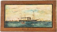 Sail & Steam Folk Art Painting