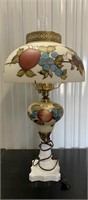 HAND PAINTED FRUIT DOUBLE GLOBE LAMP