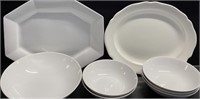 ASSORTED LOT WHITE DISHES STAFFORDSHIRE