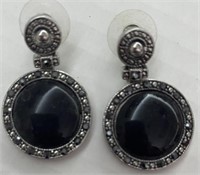 SILVERTONE AND MARCACITE EARRINGS