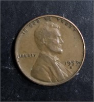 1953-S LINCOLN HEAD WHEAT BACK PENNY
