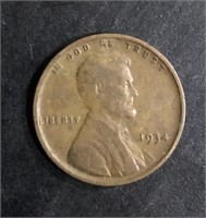 1934 LINCOLN HEAD WHEAT BACK PENNY