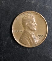 1955-D LINCOLN HEAD WHEAT BACK PENNY