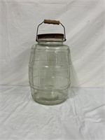 Vintage pickle jar w wood handle and lid