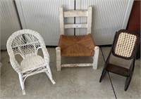 (3) Doll Chairs