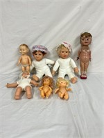 Lot of vintage baby dolls including kewpie