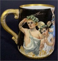 1920's Hand Painted Theater Character Mug