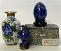 Chinese Cloisonne Three Piece Lot