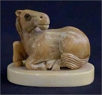Antique Ivory Carved Horse Seal