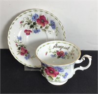 ROYAL ALBERT AUGUST TEACUP & SAUCER