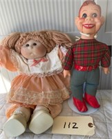 (2) Howdy Doodie and Cabbage Patch Doll