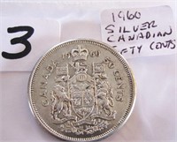 1960 Canadian Fifty Cents Coin