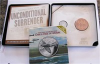 60th Anniversary Of Ve Day Coins in Metal Case