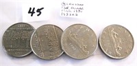 4 Canadian One Dollar Coins(not silver)