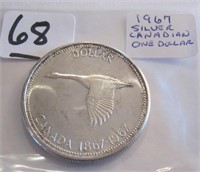 1967 Canadian Silver One Dollar Coin