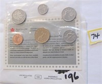1996 Canadian Uncirculated 6 Coin Set