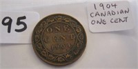 1904 Canadian One Cent Coin