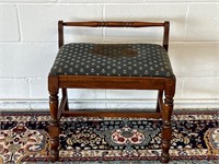 Vintage bench stained fabric