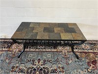 Slate tile top table