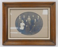 * Antique Framed & Matted 12"x16" Family Photo