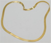 10k Gold Herringbone Necklace - 18", 8 grams