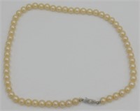 Vintage Pearl with Silver Clasp Necklace