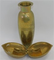 Brass Nutcracker & Vase