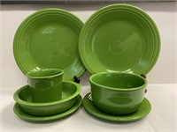 FIESTA WARE DISHES GREEN PLATES BOWLS CUP