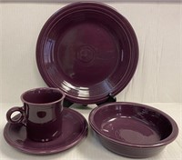 FIESTA WARE DISHES PLUM PLATES BOWL CUP