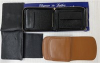 3 NEW LEATHER MENS WALLETS