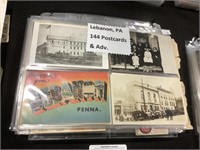 Early Lebanon, PA Advertising, 144 Postcards.
