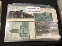 216 Early Lancaster, PA Postcards.