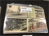 216 Vintage Florida Postcards.