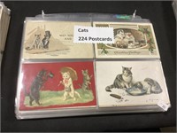 224 Vintage Cat Postcards.