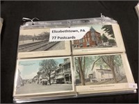 77 Vintage Elizabethtown, PA Postcards.