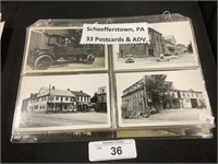 33 Early Schaefferstown, PA Postcards.