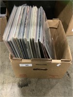 Box Of Vintage Vinyl Records.