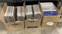 3 Boxes Of Vintage Various Genre Vinyl Records.