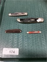 4 Pocketknives Case & Kabar.