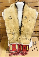 Native American Otter Breast Ornament Vest
